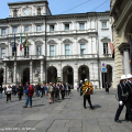 Il corteo in Piazza Palazzo di Città