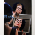 Joan Crawford nel suo camerino durante le riprese di Donne in cerca d\'amore