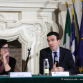 L\'Assessore alle Pari Opportunità Ilda Curti e il Ministro Maurizio Martina