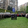 L\'ingresso del Gonfalone della Città di Torino apre la cerimonia di commemorazione