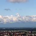 Il Monviso visto dal Parco Europa