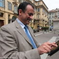 L\'Assessore Domenico Mangone testa la connettività