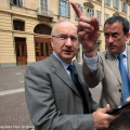 Domenico Mangone con Antonio Saitta, Presidente della Provincia di Torino