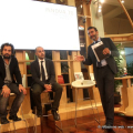 Gli ideatori di Innova.TO, Michele Fatibene e Fabrizio Barbiero con il conduttore della mattinata Marco Bardazzi, La Stampa.