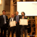 Il Sindaco Piero Fassino e l\'Assessore Enzo Lavolta con gli ideatori di Innova.TO, Michele Fatibene e Fabrizio Barbiero