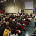 Un momento della cerimonia all\'Auditorium del Liceo Scientifico Carlo Cattaneo