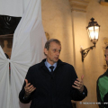 Il Sindaco Piero Fassino interviene all\'inaugurazione della mostra di sculture di Simone Benedetto