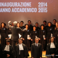 Il coro del Politecnico esegue l\'Inno Nazionale