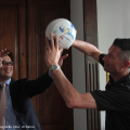 Andrea Lucchetta e l\'Assessore Giuseppe Sbriglio
