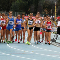 La partenza della Marcia su strada Km 10 femminile