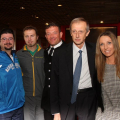 Il Sindaco con gli atleti presenti alla conferenza
