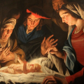 Adorazione dei pastori, 1635-1640 circa - Matthias Stom