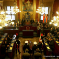 La Sala Rossa durante la commemorazione di Valerio Zanone
