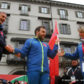 Il Sindaco Fassino con Gianmaria Dal Maistro e Stefania Belmondo