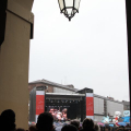 Lo spettacolo dai portici di piazza Castello
