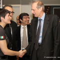 Samantha Cristoforetti col sindaco Piero Fassino