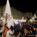 I festeggiamenti in piazza Palazzo di Città
