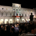 I festeggiamenti in piazza Palazzo di Città