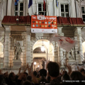 I festeggiamenti in piazza Palazzo di Città