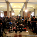 Ressa in Sala Colonne per la conferenza stampa del neo sindaco Appendino