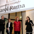 Un momento della presentazione della personale di Carol Rama