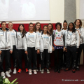 La Sindaca Appendino con le atlete della della Fixi Piramis Torino