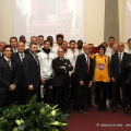 L\'Assessore Finardi e la sindaca con i giocatori della Fiat Torino