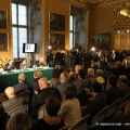 L\'affollatissima conferenza stampa a Palazzo Madama