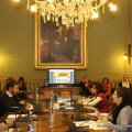 Un momento della conferenza stampa
