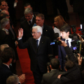 Il Presidente della Repubblica entra all\'Auditorium Giovanni Agnelli