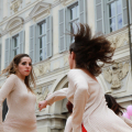 Le esibizoni in piazza San Carlo