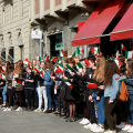 Gli studenti presenti alla cerimonia
