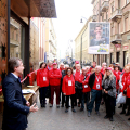 L'Assessore Alberto Sacco saluta i volontari di Turismo Torino e Provincia