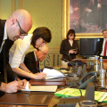 Firma del protocollo d’intesa tra Città di Torino, Amiat e Conai
