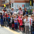 Il corteo dei ragazzi della Vittorino da Feltre