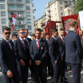 I giocatori del Toro presenti all'inaugurazione