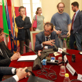Nella Sala Colonne di Palazzo Civico è stato firmato il contratto di locazione dello stadio Filadelfia