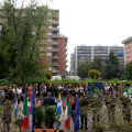 Un momento della cerimonia di intitolazione