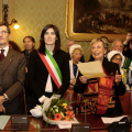 Un momento della cerimonia di investitura