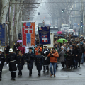 Il corteo lungo corso Vittorio Emanuele II