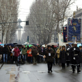 Il corteo lungo corso Vittorio Emanuele II