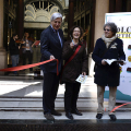 Il taglio del nastro con l'Assessora Francesca Leon