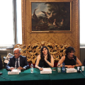 Un momento della conferenza stampa