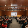 La Sala Gialla del Lingotto Fiere durante la conferenza di inaugurazione