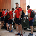 La nazionale russa arriva a Torino
