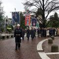 Il corteo lungo i viali del Monumentale
