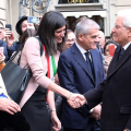 La Sindaca Appendino accoglie il Presidente Mattarella al teatro Carignano