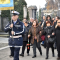Il corteo al cimitero Monumentale