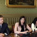 Un momento della conferenza stampa