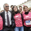 Al centro Riccardo D'Elicio, Chiara Appendino e Loredana Segreto